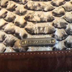 Vintage Authentic Brahmin Tan Brown Wallet